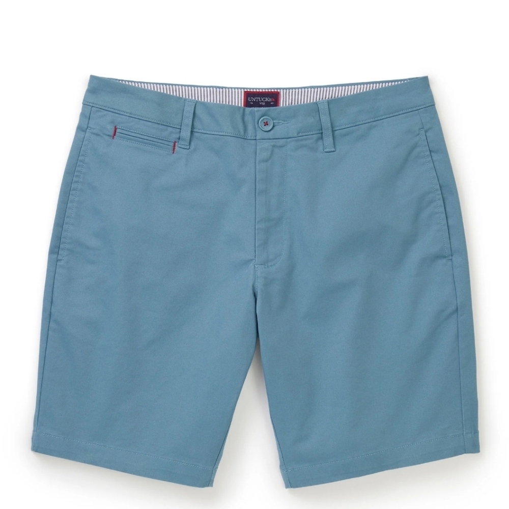 UNTUCKit Men's Flat Front Shorts - Blue Stone